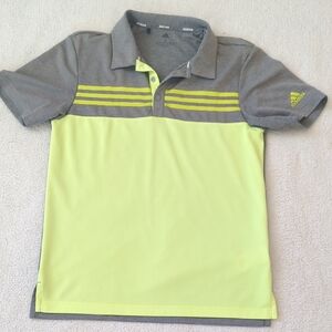 Adidas Polo in Gray and Lime